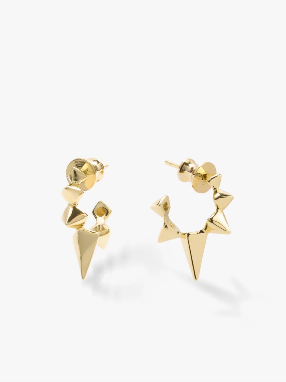 NWT Melinda Maria Gold “Gabriella Spiked Hoops”